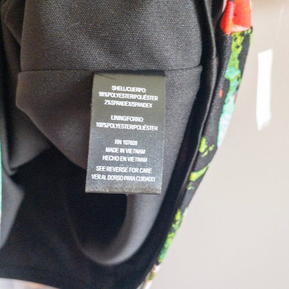 Nicole Miller 3/4 Sleeve Floral Print Midi Dress - Picture 8 of 9